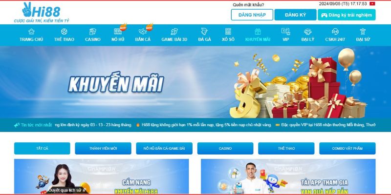 Ưu đãi nạp đầu Hi88 cho thành viên mới